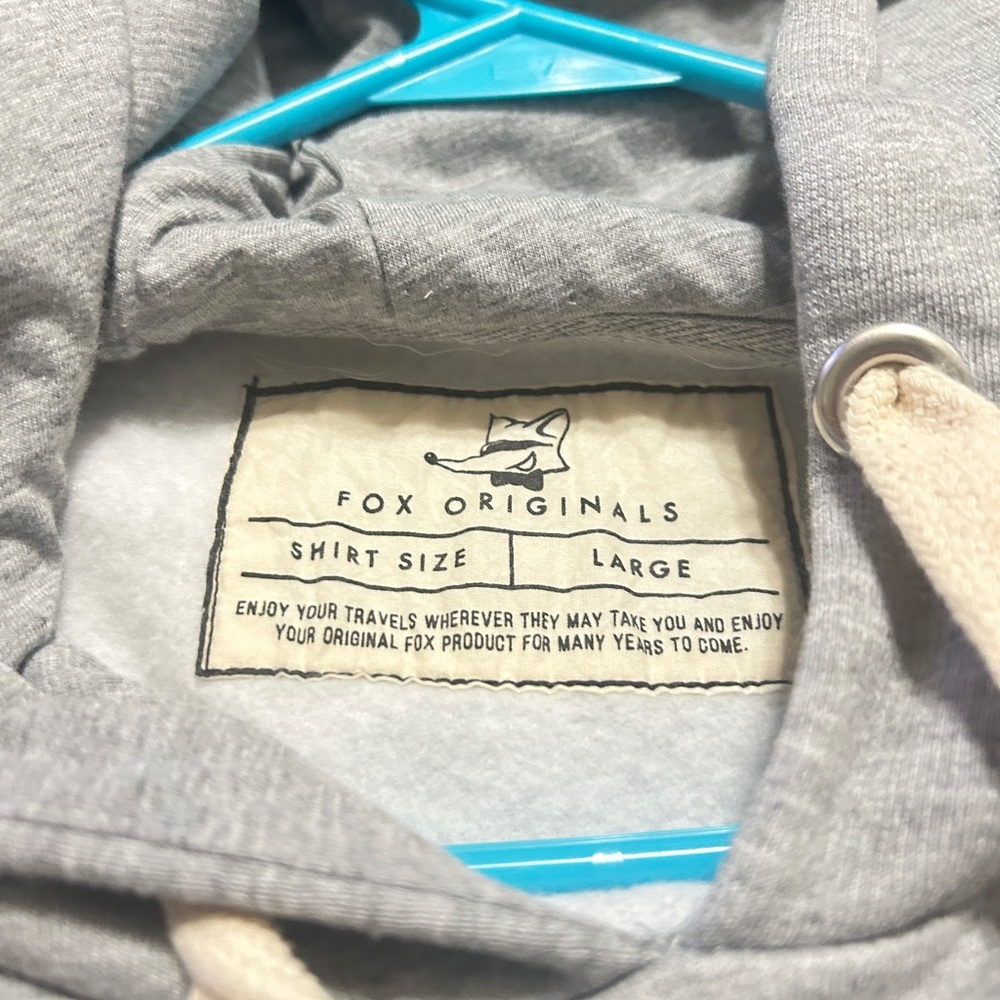 Fox Originals Gray Hoodie with Giant Bicycle and Yellow Accents - Picture 7 of 8